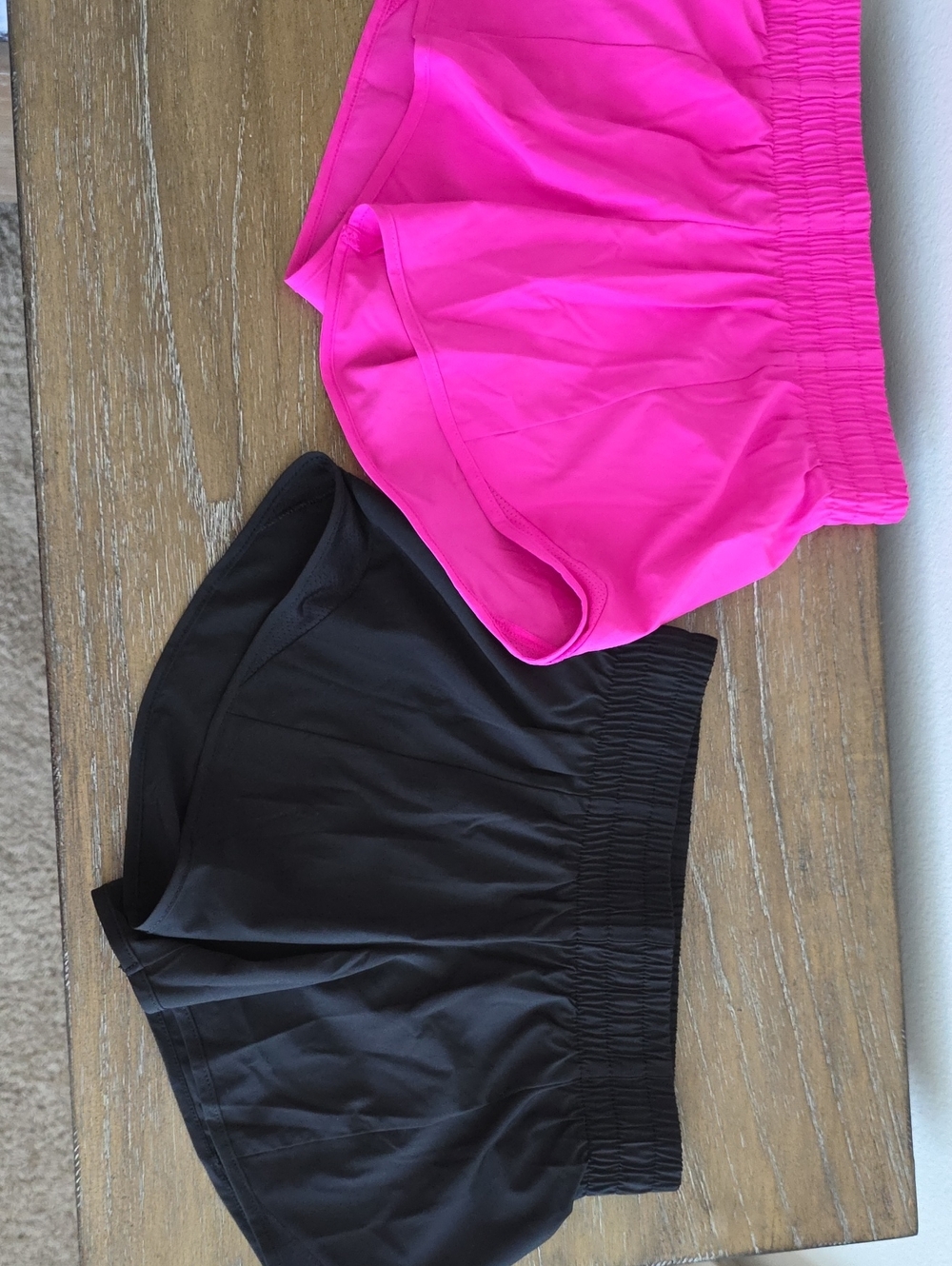 Athletic Works Pink and Black Girls' Athletic Shorts Duo